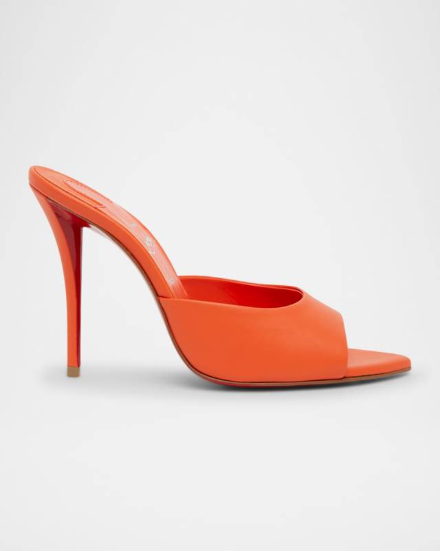 Miss Z Leather Red Sole Mule Sandals